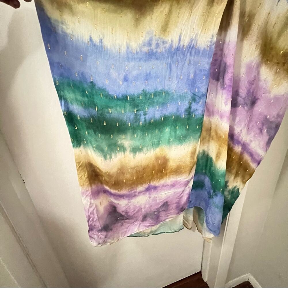 Zara Multi Colored TIE DYE TUNIC DRESS Size XL - XXL - Picture 13 of 14